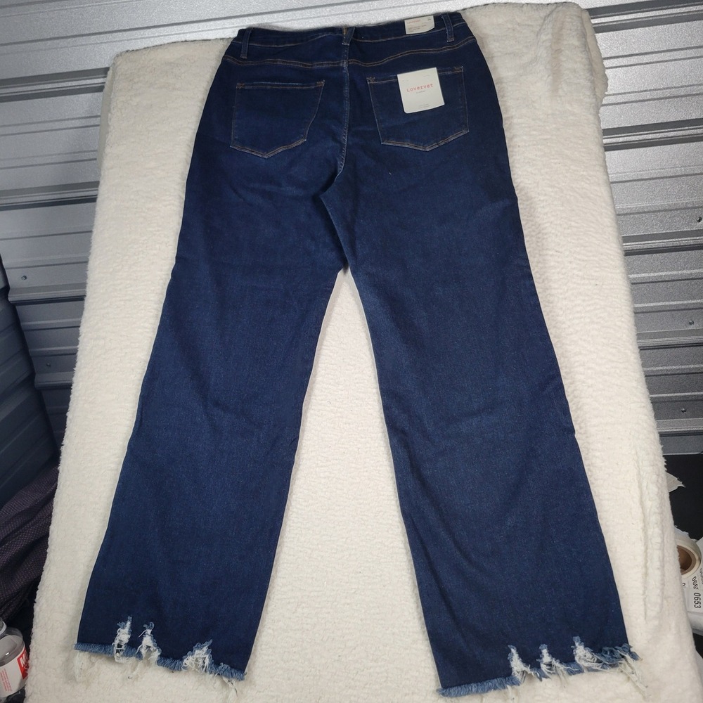 Lovervet Vervet Jean‎ Women 36x36(Actual 36x34Dark Indigo Wide Leg Tummy Control - Picture 15 of 16